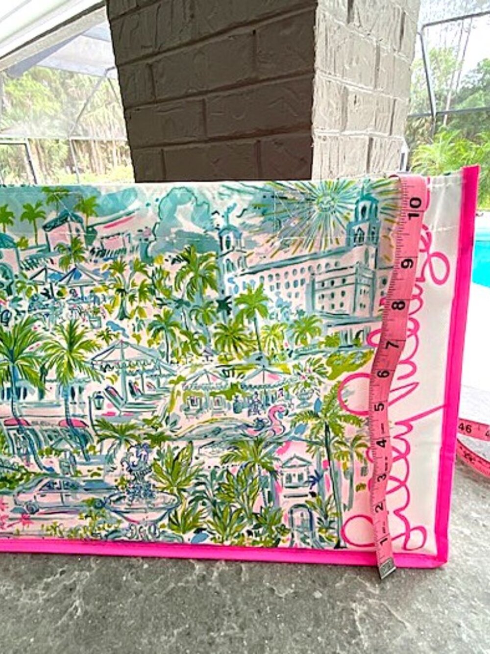 Lilly Pulitzer Reusable Shopping Bag Palm Beach Pink Tote Collectible Medium - Picture 6 of 6